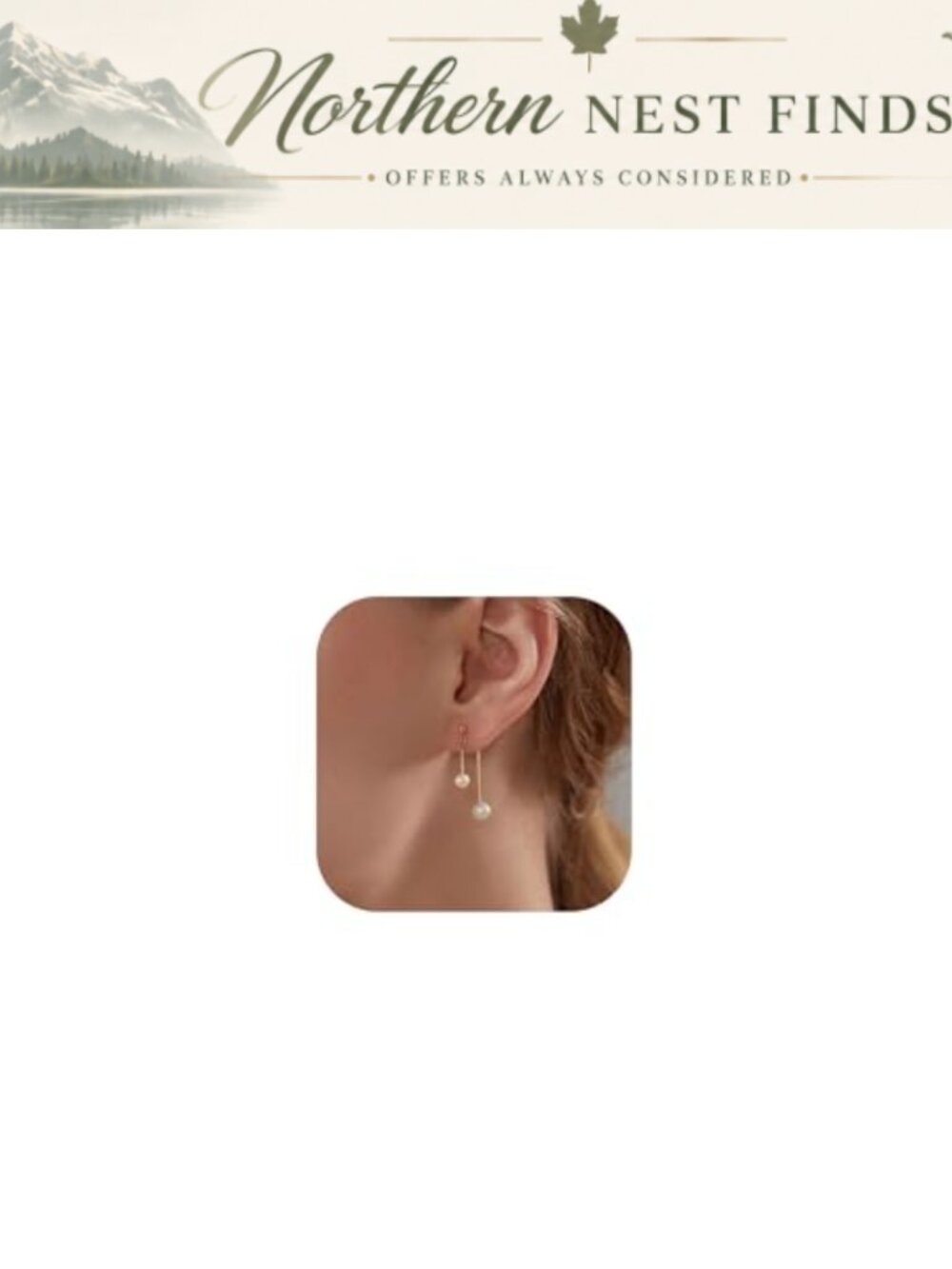 Gold Pearl Drop Dangle Earrings Minimalist Wedding Jewelry Gift for Women